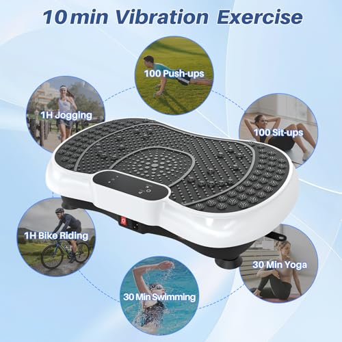 Vibration Plate Exercise Machine with Bluetooth Speaker, 450 lbs Capacity O459