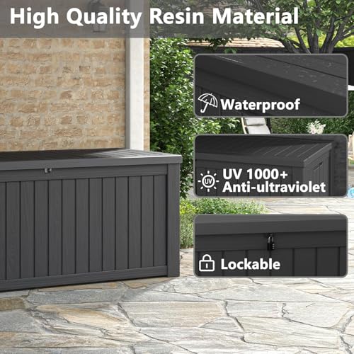 NUNU LAB 31 Gallon Outdoor Storage Box Waterproof Lockable Lid I8083