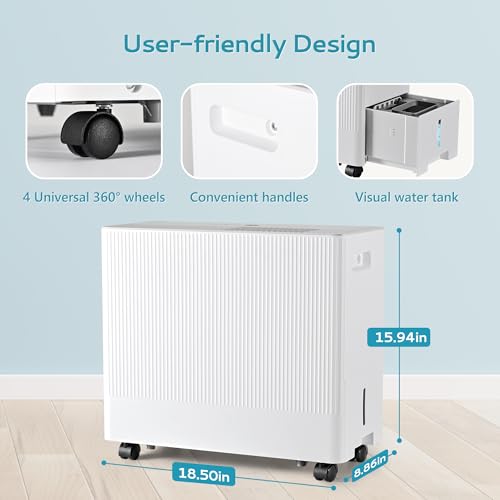 Euhomy 4500 Sq.Ft Energy Star Dehumidifier with Drain Hose, 50 Pint D422