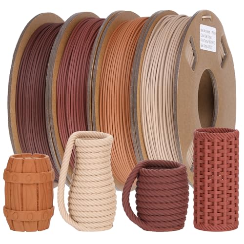 Rainbow 3D PLA Printer Filament 1.75 mm, Matte 3 D PLA Printing Print Filament +/-0.03mm, 1kg/2.2lbs