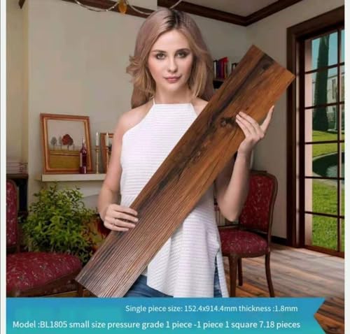 Achim Home Decor Nexus Planks Peel and Stick Vinyl Floor Tile, Hickory, 10-Pack E9163
