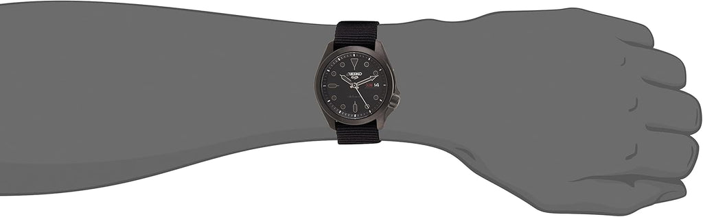 SEIKO Men's 5 Sports Automatic Watch with Nylon Strap, Black J16500
