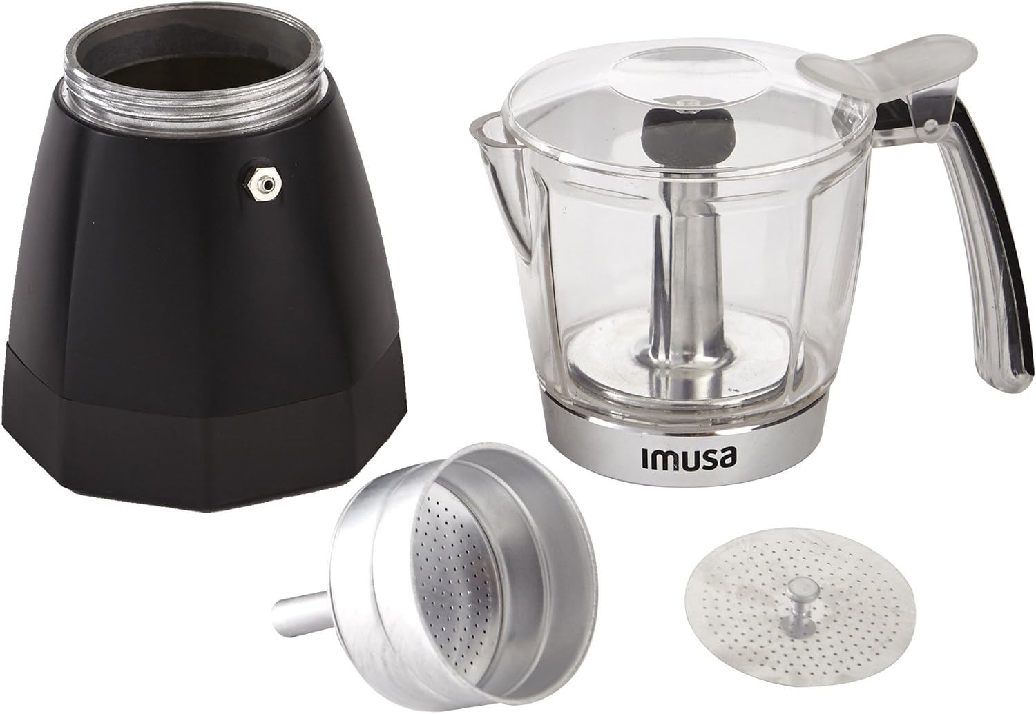 Imusa Black Espresso Maker, 3-6-Cup J2071