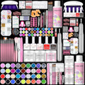 SAVILAND Acrylic Nail Kit with Drill: Professional Nail Kit Acrylic Set for Beginners with Everything Acrylic Powder Monomer Liquid Gel Nail Polish Nail Decoration U V Nail Light Gift Home Salon