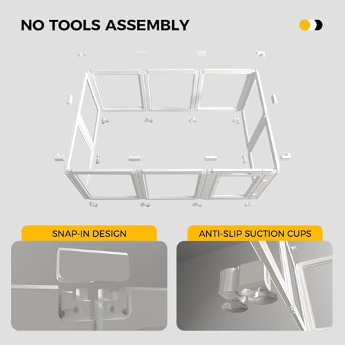 Clear Acrylic Dog Playpen for Small & Medium Pets, 30.3" Height, 10 Panels E1222