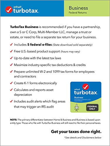 Intuit TurboTax Home & Business 2021 Mac Download H173696