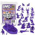 BMC Marx Plastic Army Men US Soldiers - OD Green 31pc WW2 Figures - Made in USA