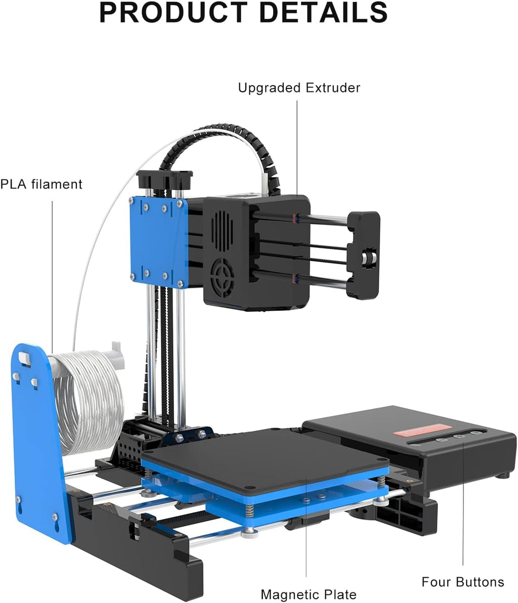 X1 FDM Mini 3D Printer for Beginners, 100x100x100mm A2044