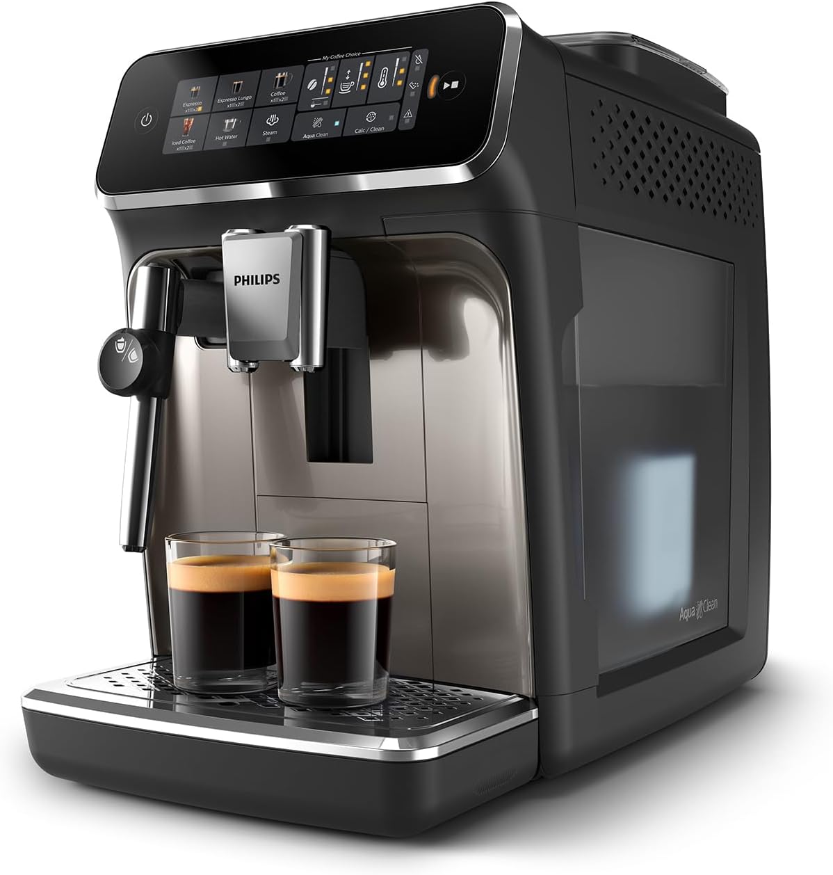 PHILIPS 3300 Series Fully Automatic Espresso Machine, Black Chrome I61751