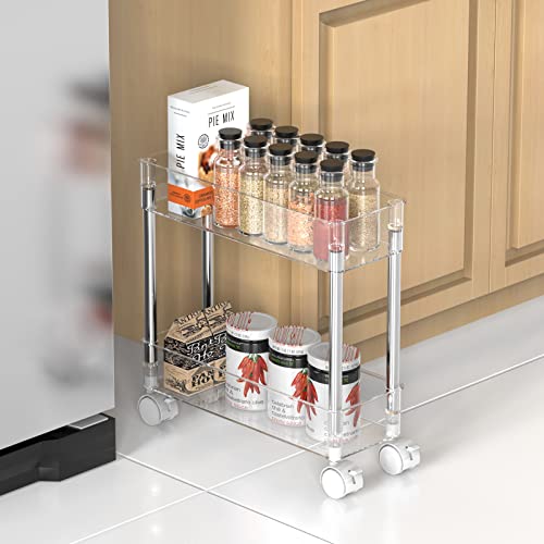Under Sink Organizer 4 Tier Slim Rolling Storage Cart I596448