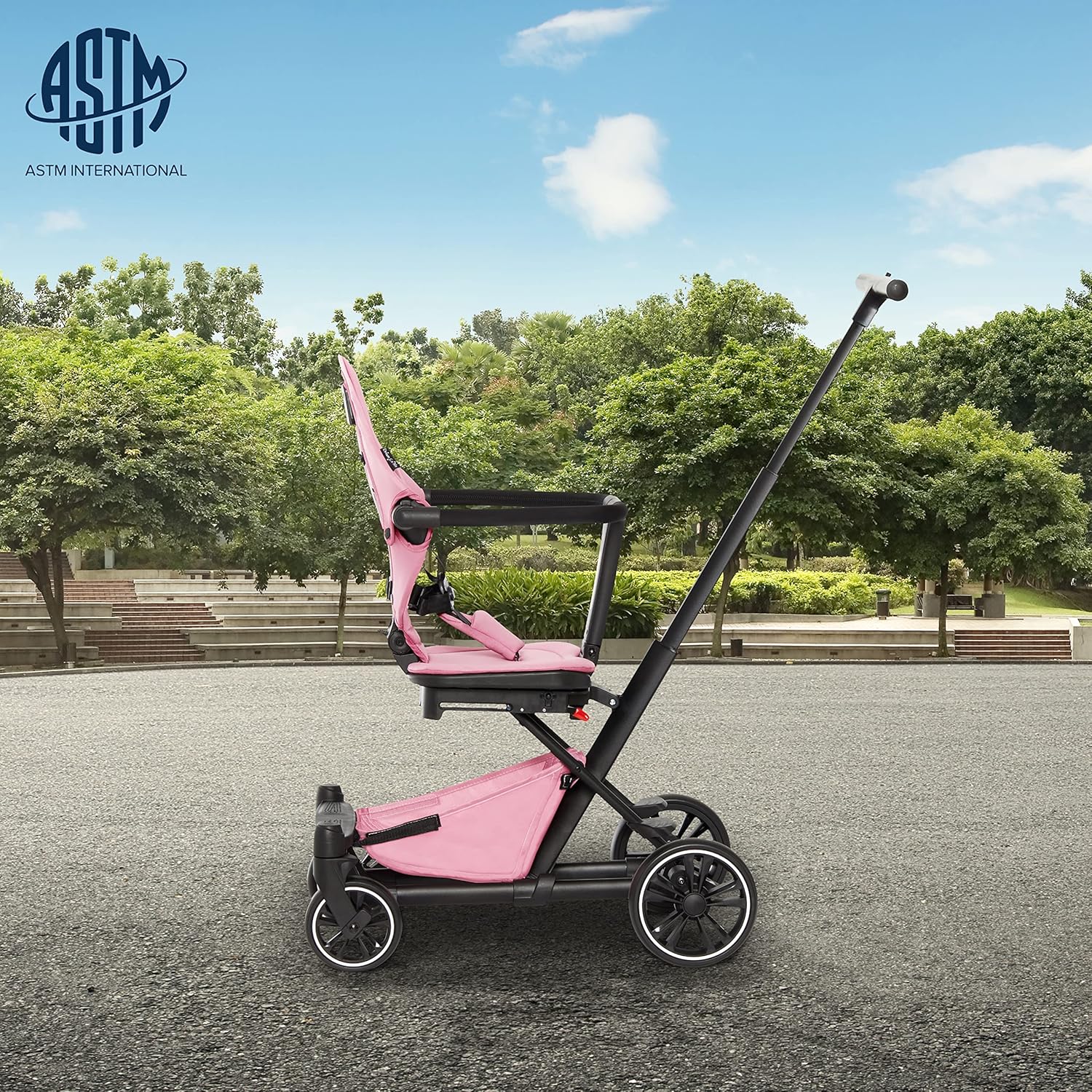Drift Rider Baby Stroller in Pink, Lightweight with Compact Fold A7832