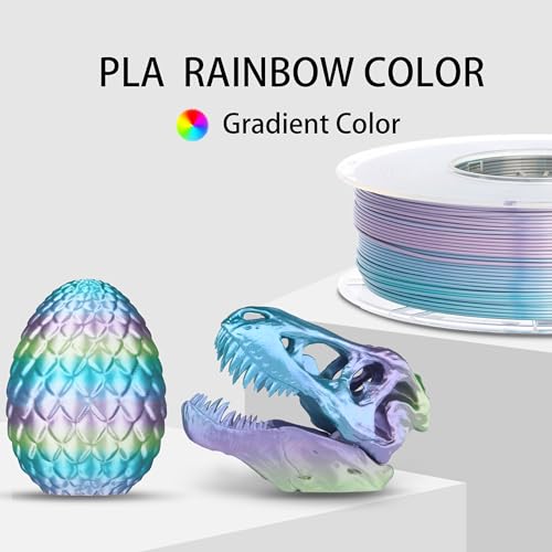 Rainbow 3D PLA Printer Filament 1.75mm Matte, 1kg P386477