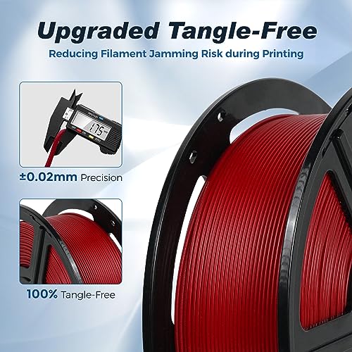 FLASHFORGE Rapid PLA Filament 1.75mm Ruby Red, 1kg Spool B504