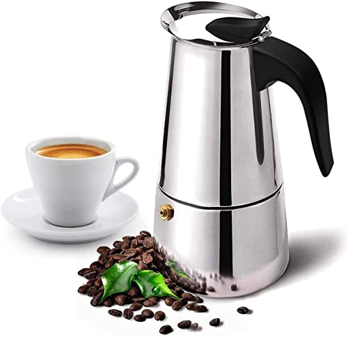 Stainless Steel Moka Pot 6-Cup Italian Coffee Maker B800060