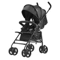 VEVOR Lightweight Stroller, Compact Easy Fold Multiposition Recline Canopy Backrest, Carbon Steel Frame, Large Storage Basket,Cup Holder, Umbrella Toddler Baby Stroller for Travel, Light Gray/Black