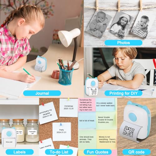 Mini Portable Pocket Thermal Printer with Bluetooth, Pink T700
