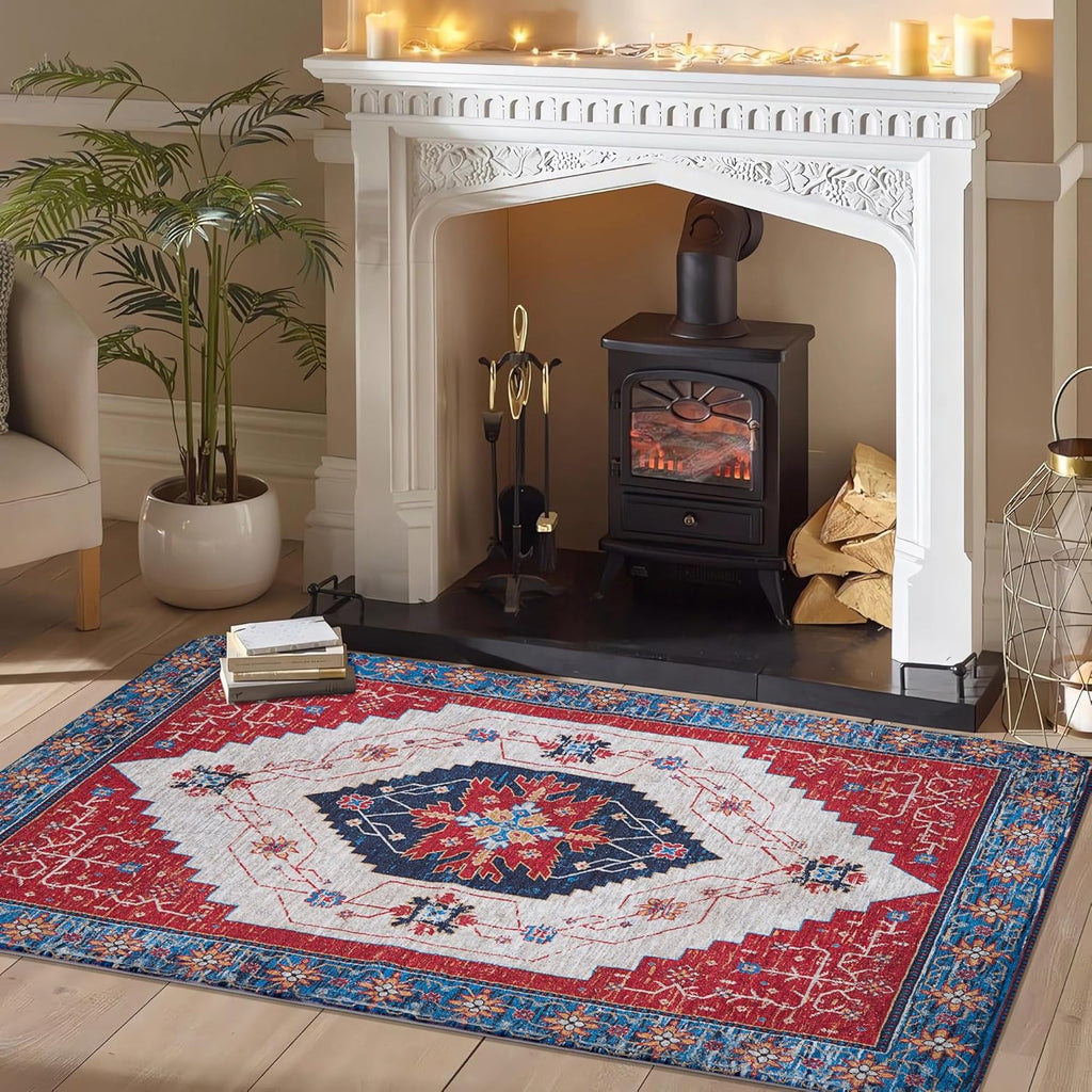 Boho Vintage 2'x3' Non Slip Washable Entryway Rug S737564