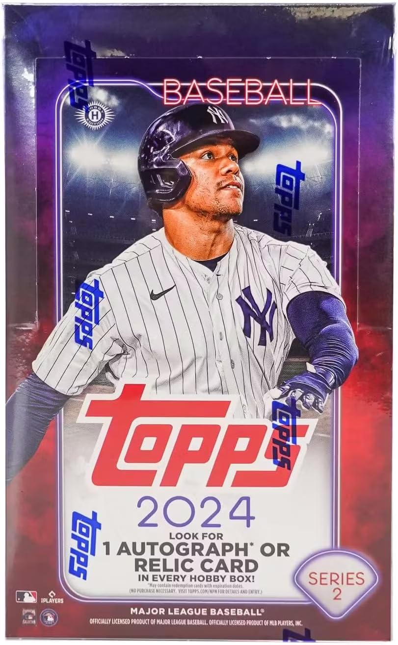 2024 Topps Series 2 MLB Baseball Hobby Trading Card One Autograph or Relic Card Per Box!