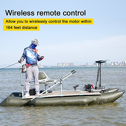 Haswing Cayman 12V 55lbs 48 inch Bow Mount Electric Trolling Motor with Foot Control X499274