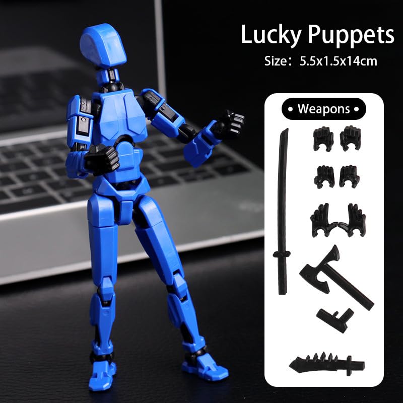 Titan 13 Action Figure Set, 3D Printed Multi-Jointed Dummy Robot (9pcs) Z973804