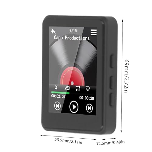 MP3 Player with Bluetooth, Built-in Speaker, 2.4 Inch Screen D345
