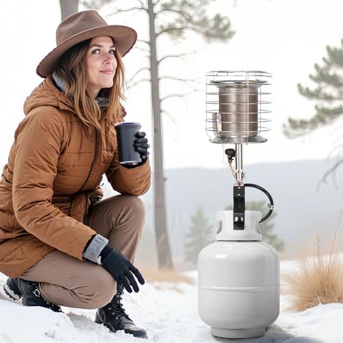 VEVOR Propane Tank Top Heater, 42000 BTU Infrared Radiant, Single Burner I852370