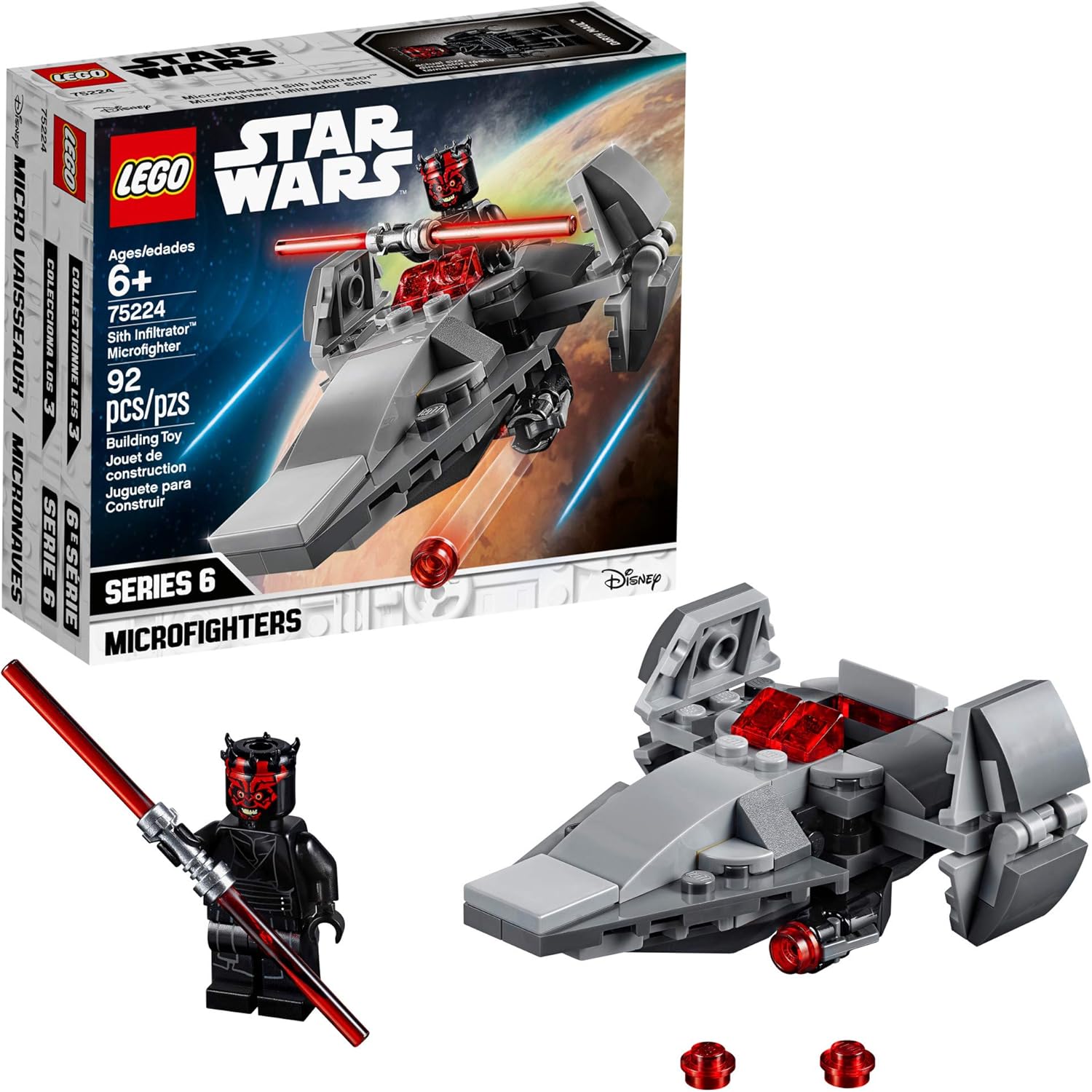 LEGO Star Wars Sith Infiltrator Microfighter 75224 Building Kit (92 Pieces)