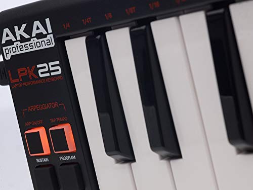 AKAI Professional LPK25 USB MIDI Keyboard Controller with 25 Velocity-Sensitive Keys E273419