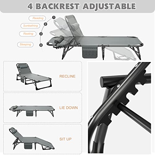 ABORON Folding Camping Cot with Mat for Adults, Heavy Duty Outdoor Bed with Carry Bag C211720