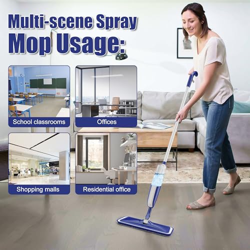 MEXERRIS Spray Mop for Hardwood Floors with 5X Washable Pads S732