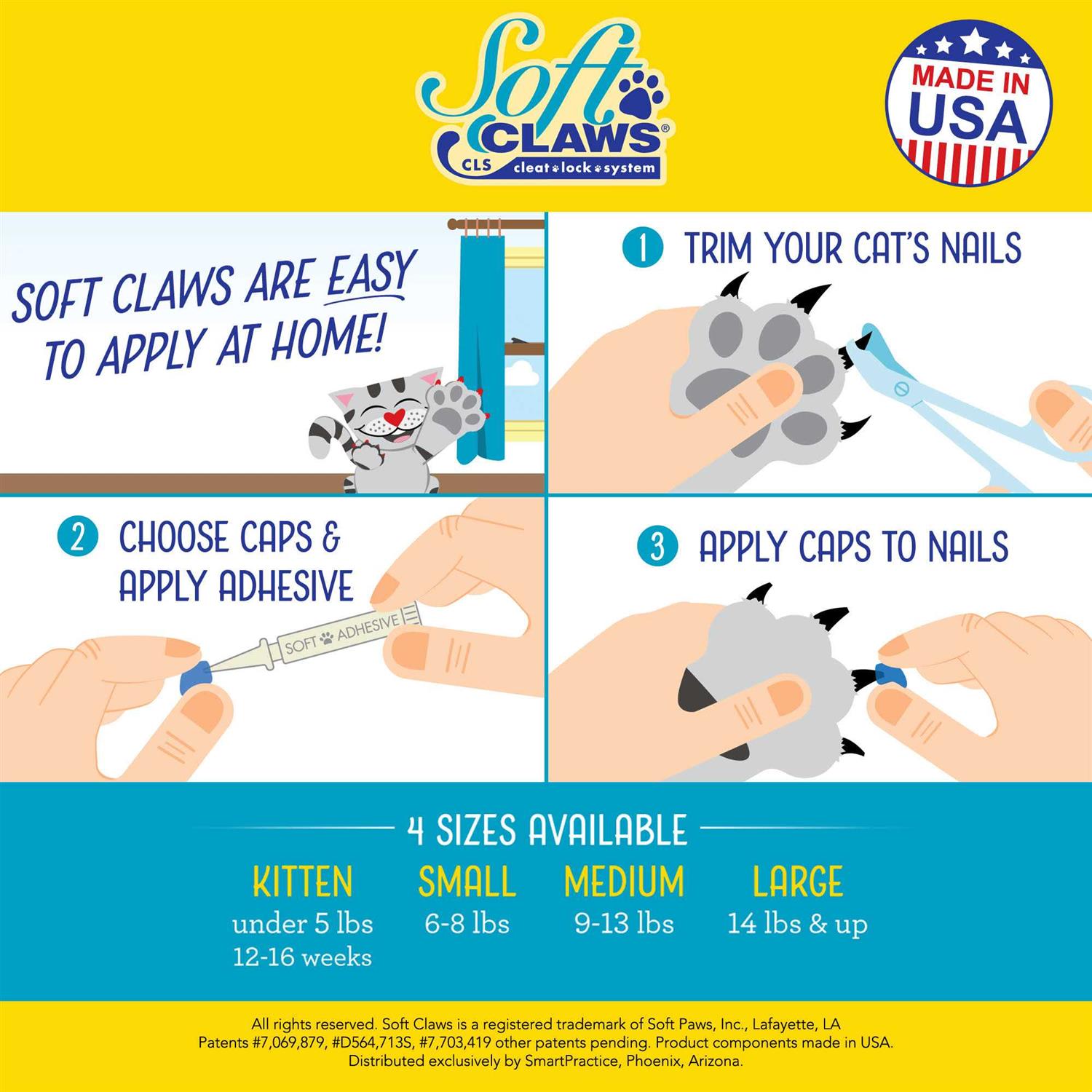 Soft Claws Nail Caps for Cats K37100