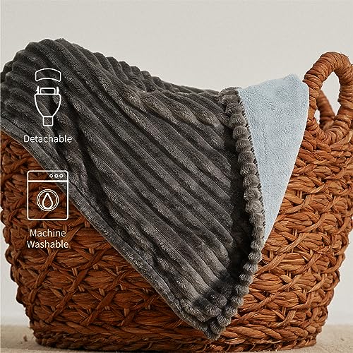 Heated Blanket Full Size with Dual Controller, Beige M973