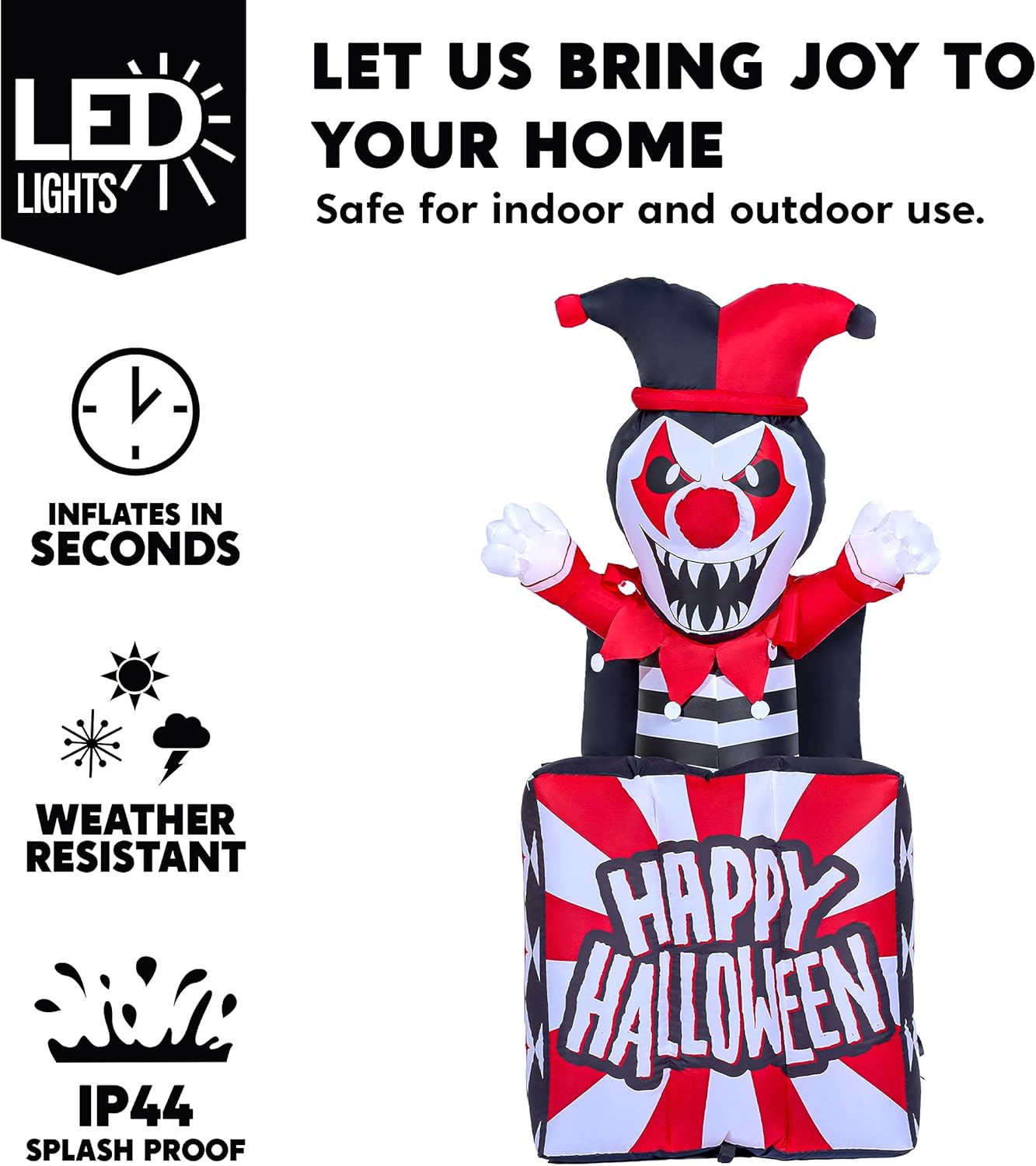 Joiedomi 5 Ft Halloween Inflatables Outdoor Decor with Built-in LEDs K3062