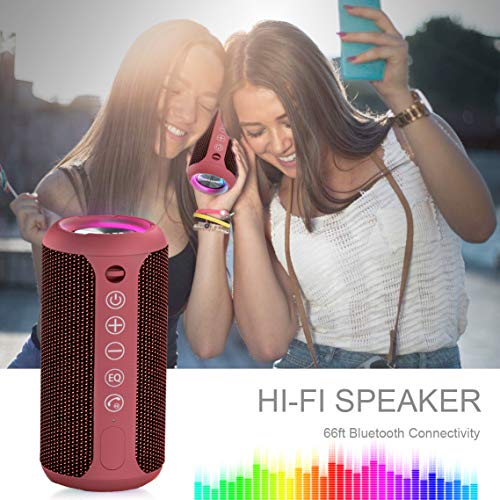 Ortizan Portable Bluetooth Speaker IPX7 Waterproof 24W Loud Sound, Black J77282