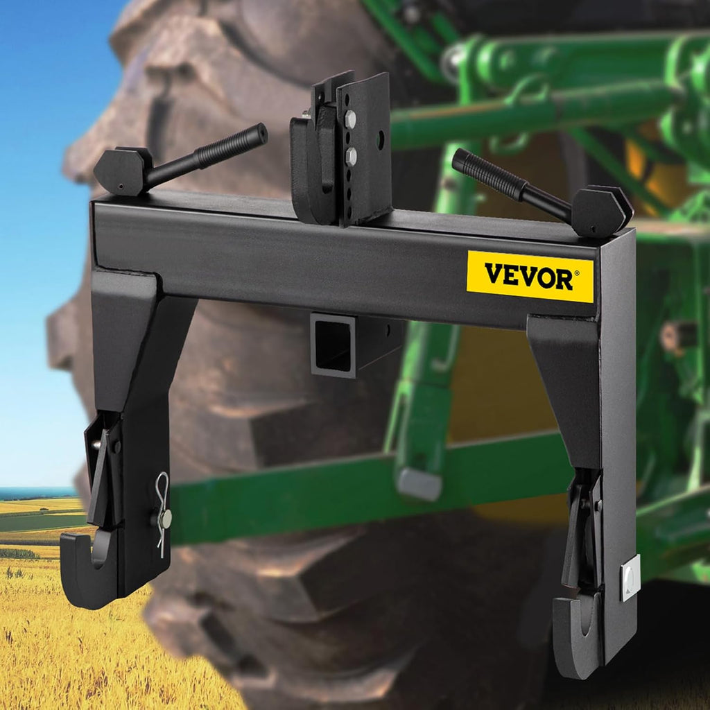 VEVOR 3-Point Quick Hitch 3000 LBS Lifting Capacity for Category 1 & 2 Tractors U20296