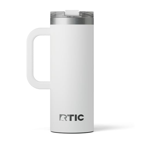 RTIC 20oz Road Trip Travel Mug with Lid and Handle, Insulated Stainless Steel P393441