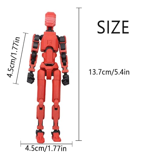 Titan 13 Action Figure Set, 3D Printed Multi-Jointed Dummy Robot (9pcs) Z973804