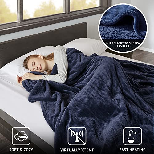 Beautyrest Heated Blanket, Reversible Plush Sherpa, King E19690