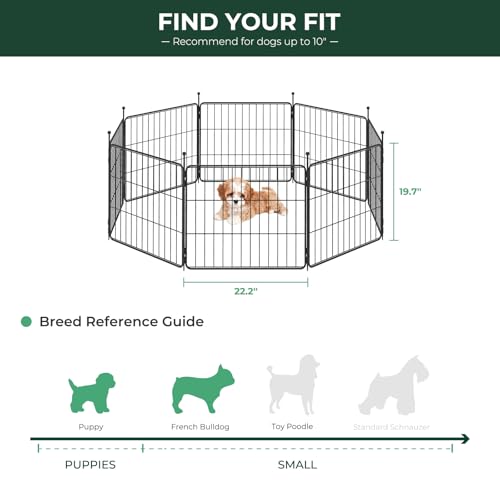 FXW MiniPaws Dog Playpen 8 Panels Portable for Indoor & Outdoor Y720