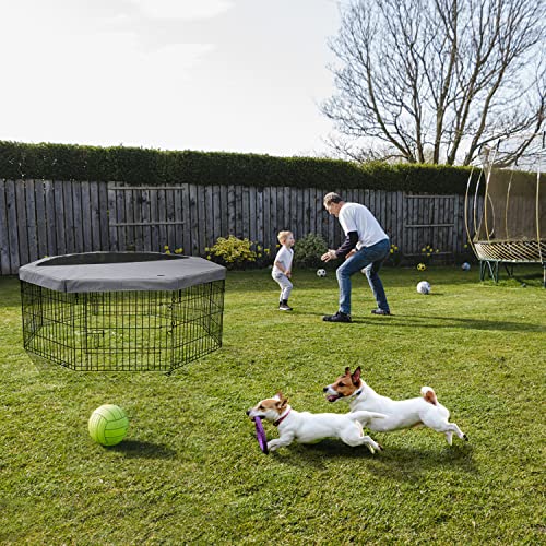 PETIME Foldable Metal Dog Exercise Pen 8 Panel with Bottom Pad C444