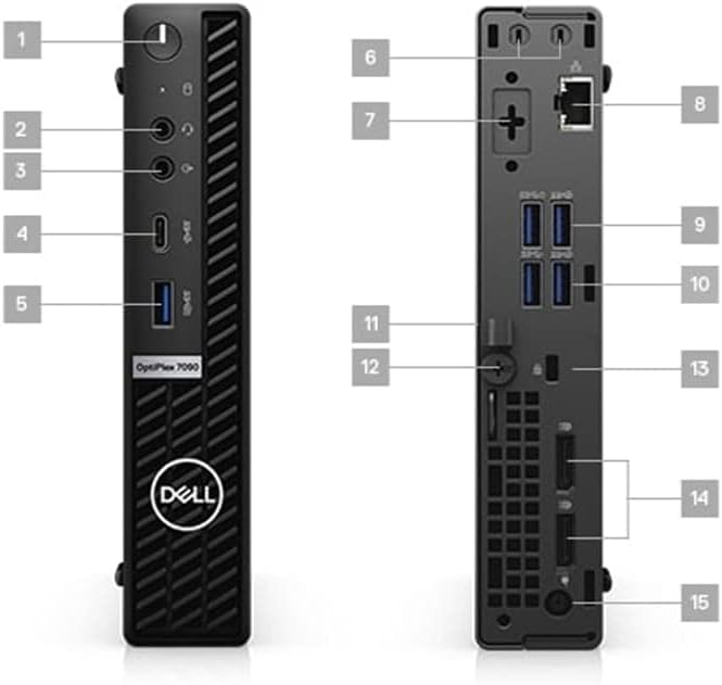 Dell OptiPlex 7000 7090 Micro Tower Desktop, Core i7, 16GB RAM, 512GB SSD, Win 11 Pro (Renewed) M891