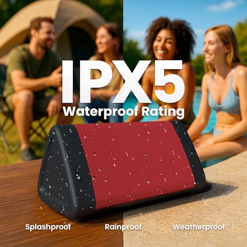 OontZ Angle 3 Portable Bluetooth 5.4 Speaker, IPX5 Water-Resistant, Black B762769