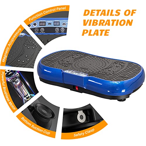 Vibration Plate Exercise Machine with Bluetooth Speaker, 450 lbs Capacity O459