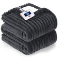 SEALY Electric Blanket Full Size, Soft Ribbed Flannel to Sherpa Reversible Heated Blanket with 10 Heat Settings & 1-12 Hours Auto-Off Overheat Protection, Machine Washable, 72"x84" Beige