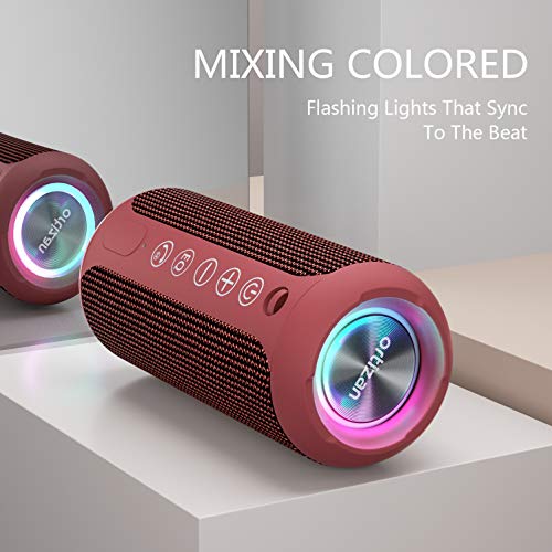 Ortizan Portable Bluetooth Speaker IPX7 Waterproof 24W Loud Sound, Black J77282