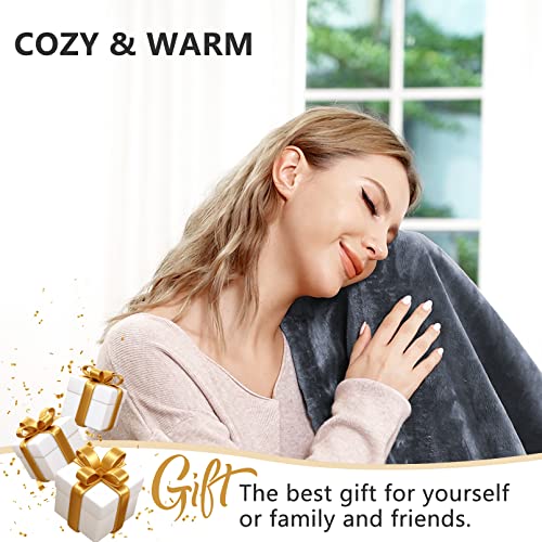 Electric Heated Blanket Full Size with Single Controller, 10 Heat Levels, 8-Hour Auto-Off H2730