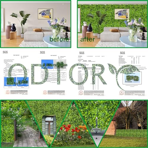 Artificial Ivy Privacy Fence Wall Screen 40x120 in UV-Anti Faux Greenery Backdrop U1001