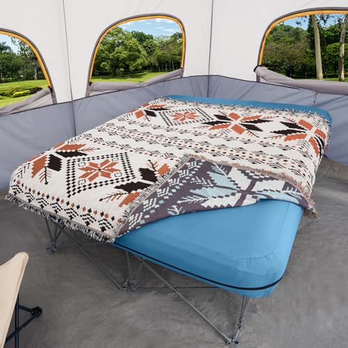 KAMPKEEPER Folding Camping Cot with Inflatable Air Mattress and Carry Bag M949