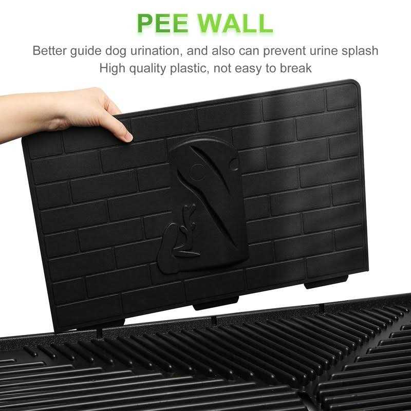 Hompet Dog Grass Pad with Tray Large, Reusable Training Pads with Pee Baffle J157
