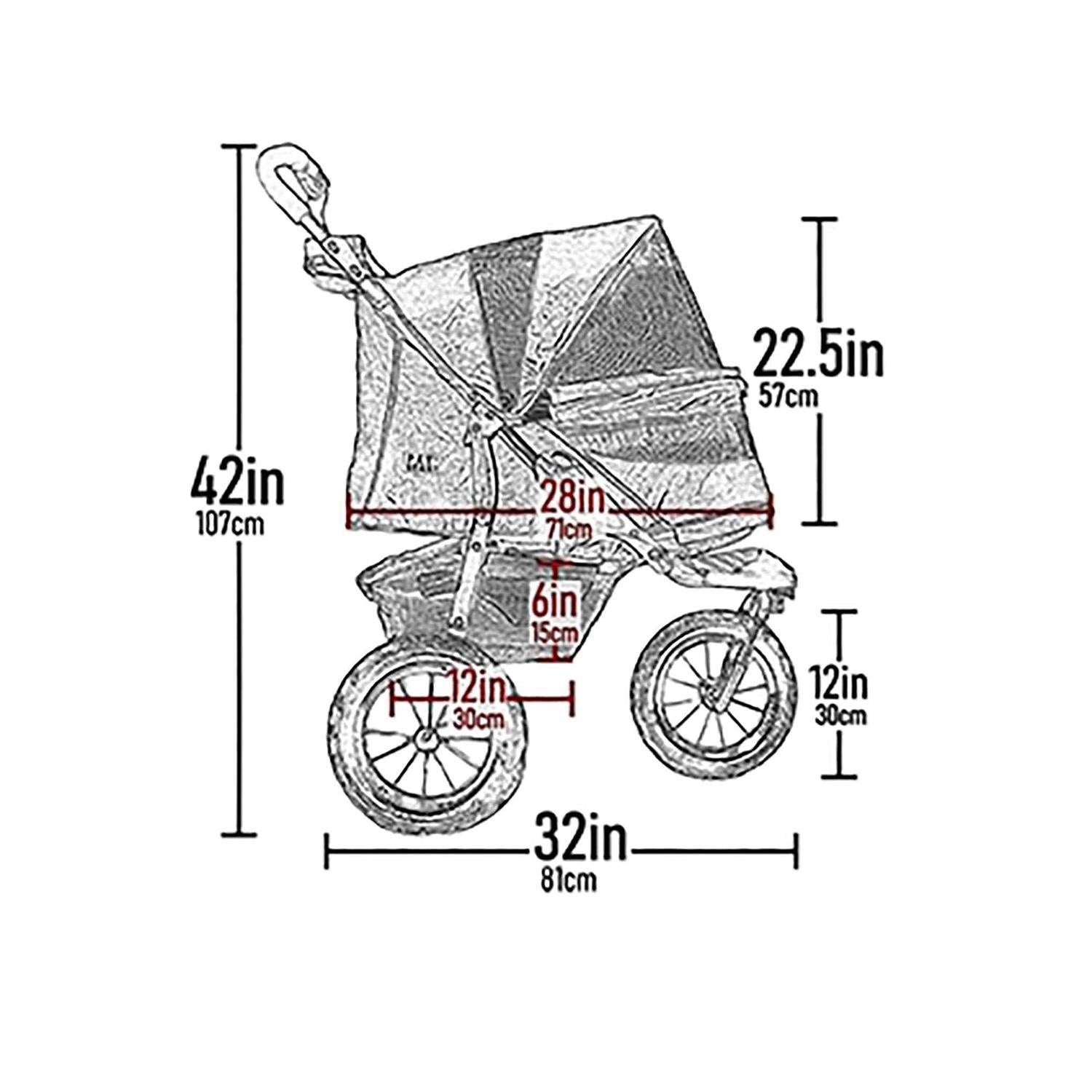 Pet Gear Jogger No-Zip Stroller U1882